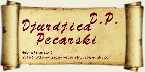 Đurđica Pecarski vizit kartica
